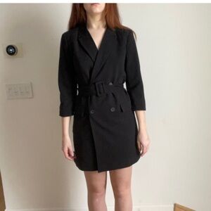 MANGO Black Blazer dress with Belt